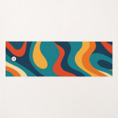 Moderne Retro Golvende Abstracte Patroon Yogamat (Voorkant (horizontaal))