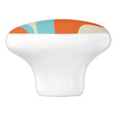 Moderne retro groef patroon uit het midden van de keramische knop (Zijkant)