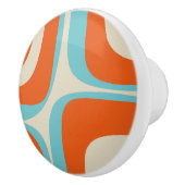 Moderne retro groef patroon uit het midden van de keramische knop (Rechts)