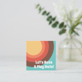 Moderne Retro Groovy Bright Laten we een speeldatu Contactkaartje (Staand voorkant)