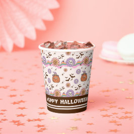 Moderne Retro Groovy Fun Halloween Papieren Bekers