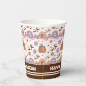 Moderne Retro Groovy Fun Halloween Papieren Bekers (Rechts)
