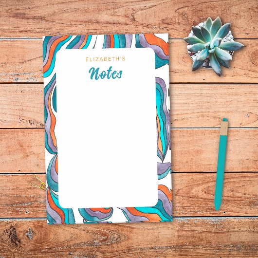 Moderne Retro Groovy Oranje Blauwe Paarse Notitiep Post-it® Notes