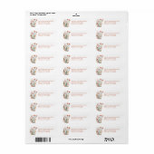 Moderne Retro Groovy Oranje Return Address Labels (Full Sheet)