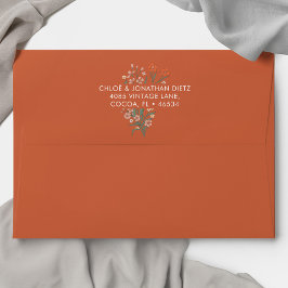 Moderne Retro Groovy Return Address Enveloppen