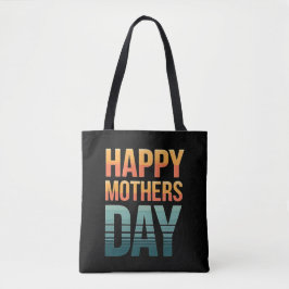 Moderne Retro Happy Mothers Day Tote Bag