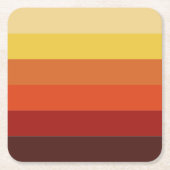 Moderne retro herfst herfstkleuren gradiënt strepe kartonnen onderzetters (Voorkant)