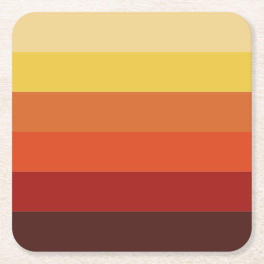 Moderne retro herfst herfstkleuren gradiënt strepe kartonnen onderzetters (Voorkant)