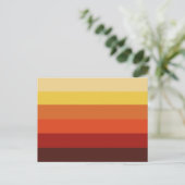 Moderne retro herfst herfstkleuren verloop strepen briefkaart (Staand voorkant)
