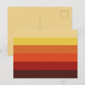 Moderne retro herfst herfstkleuren verloop strepen briefkaart (Voorkant / Achterkant)