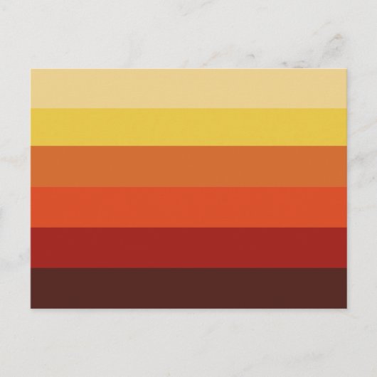 Moderne retro herfst herfstkleuren verloop strepen briefkaart (Voorkant)