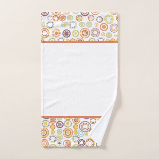 Moderne retro herfstcirkels uit het midden van de bad handdoek (Handdoek)