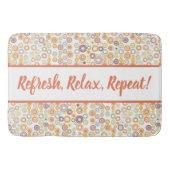 Moderne retro herfstcirkels uit het midden van de  badmat (Voorkant)