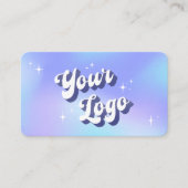 Moderne Retro Holografische Nails Lashes Beauty Lo Visitekaartje (Voorkant)