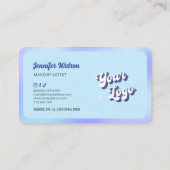 Moderne Retro Holografische Nails Lashes Beauty Lo Visitekaartje (Achterkant)