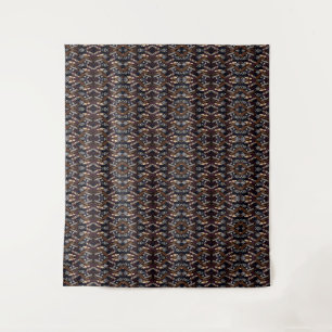 Moderne retro in bruine bosbouw wandkleed