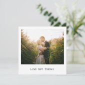 Moderne Retro Instant Foto Bruiloft Bedankkaart (Staand voorkant)