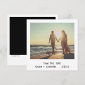 Moderne Retro Instant Foto Huwelijk Save The Date (Voorkant / Achterkant)