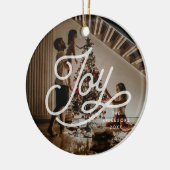 Moderne Retro Joy foto vet script typografie Keramisch Ornament (Links)