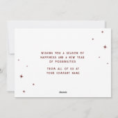 Moderne Retro Joy Kerst Zakelijk Rood Feestdagenkaart (Achterkant)