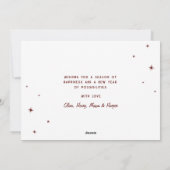 Moderne Retro Joy Kerstscript Typografie | Red Feestdagenkaart (Achterkant)