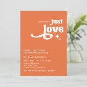 Moderne Retro Just Love Sinaasappel jaren '70 Kaart (Staand voorkant)