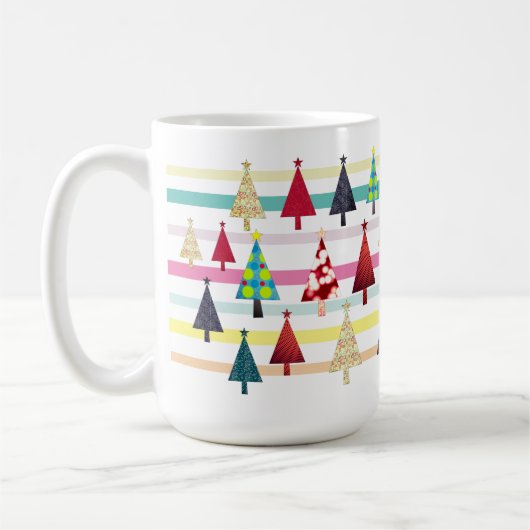 Moderne Retro Kerst Koffiemok (Links)