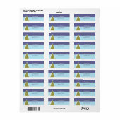 Moderne Retro Kerstboom Retouradres Etiket (Full Sheet)
