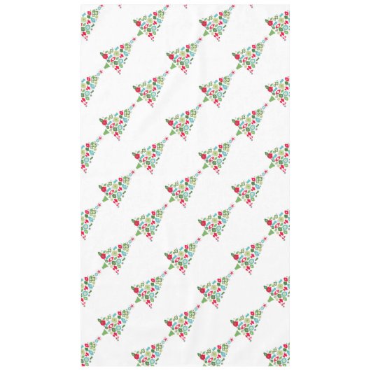 Moderne retro kerstboom tafelkleed (Voorkant)