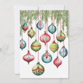 Moderne Retro Kerstfeest uitnodiging (Achterkant)