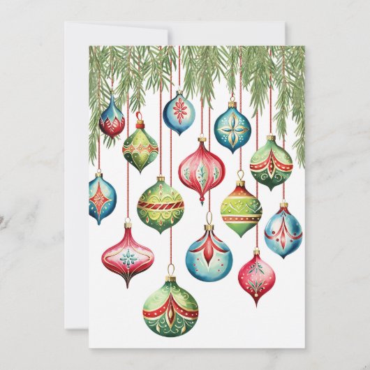 Moderne Retro Kerstfeest uitnodiging (Achterkant)