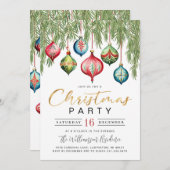 Moderne Retro Kerstfeest uitnodiging (Voorkant / Achterkant)