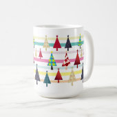 Moderne Retro Kerstmis Koffiemok (Voorkant rechts)