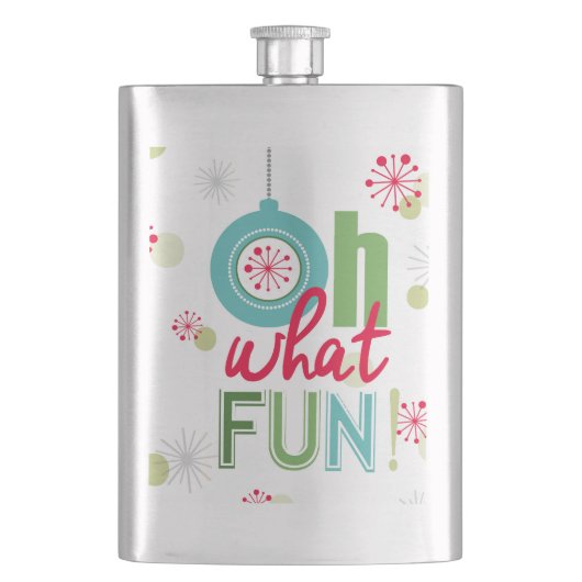 moderne retro-kersttypografie heupfles (Voorkant)