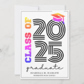 Moderne Retro Klasse van de Regenboog 2025 Aankondiging (Voorkant)