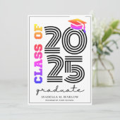 Moderne Retro Klasse van de Regenboog 2025 Aankondiging (Staand voorkant)