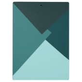 Moderne Retro Kleur Geometrisch Patroon Monogram # Klembord (Achterkant)