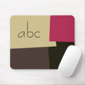 Moderne Retro Kleur Geometrisch Patroon Monogram # Muismat (Met muis)