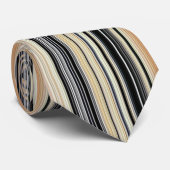 Moderne Retro Kleur Mix Verticaal Gestreept 001 Stropdas (Opgerold)