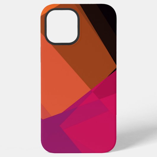 Moderne Retro Kleuren Geometrisch #22 iPhone Hoesje (Achterkant)