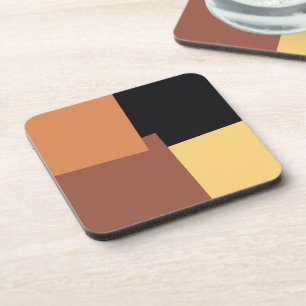 Moderne Retro Kleuren Geometrisch #35 Bier Onderzetter