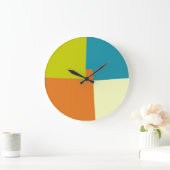 Moderne Retro Kleuren Geometrisch Grote Klok (Huis)