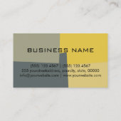 Moderne Retro Kleuren Monogram #15 Visitekaartje (Achterkant)