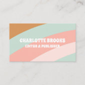 Moderne Retro-kleurengolf QR-code Visitekaartje (Voorkant)