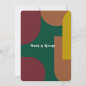 Moderne Retro Kleurrijke Artistieke Abstracte brui Kaart (Achterkant)