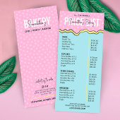 Moderne Retro Kleurrijke banketbakker Menu