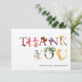 Moderne Retro Kleurrijke Bloemen Huwelijk Dank u Bedankkaart (Staand voorkant)