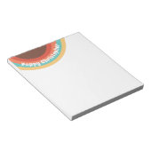 Moderne Retro Kleurrijke Groovy Curves Gepersonali Notitieblok (Schuin)