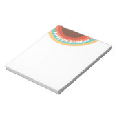 Moderne Retro Kleurrijke Groovy Curves Gepersonali Notitieblok (Linkerzijde)