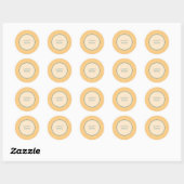 Moderne Retro Koraal en Groen Ronde Sticker (Vel)